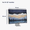 kwmobile Dust Cover for 31-32" monitor - Linen Monitor Protector