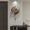 FIXNEO Large Wall Clocks Decorative with Temperature Display℃, Silent Unique