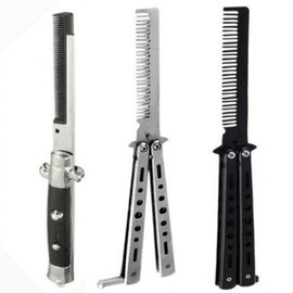 Metal Cutting Salon Hair Comb Tail Comb Silver 10ea