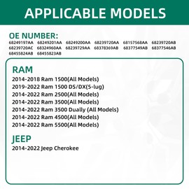 TPMS Sensor Dodge, paquete de 4 sensores de presión de neumáticos de 434 MHz, compatibles con Dodge RAM Jeep Cherokee