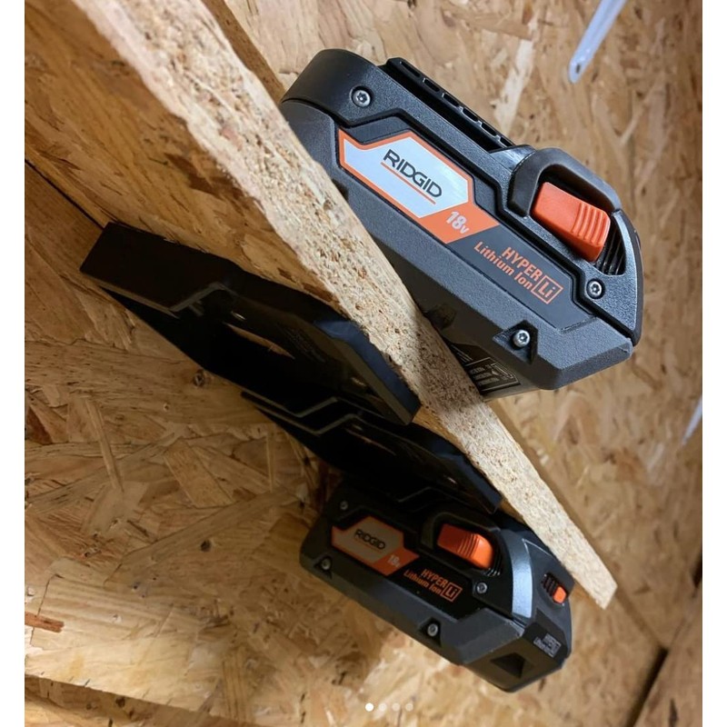StealthMounts Battery Holder Compatible with Ridgid 18V (6 Pack) -