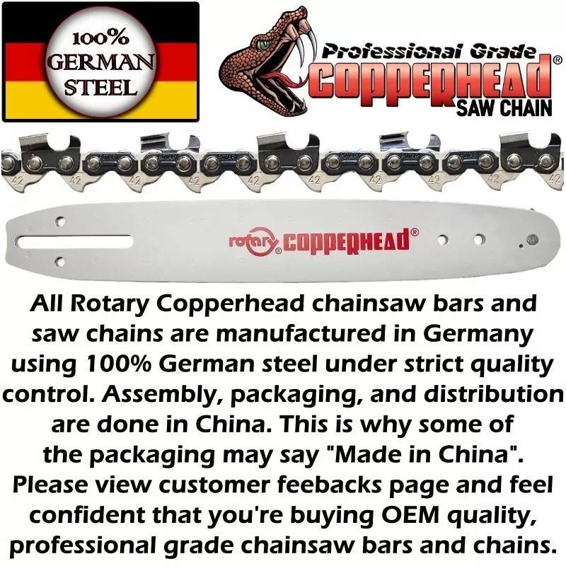 For STIHL COPPERHEAD 18" BAR, PRO SAW CHAIN & FILE