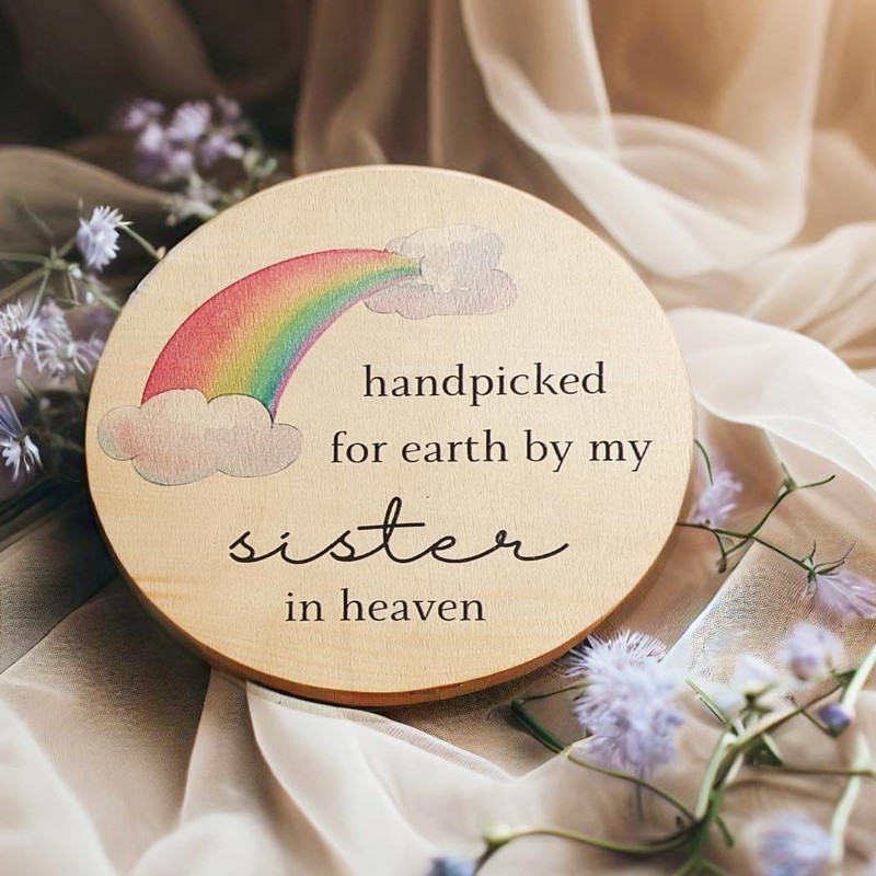 Handpicked By My Sister in Heaven Pregnancy Announcement Rainbow Baby