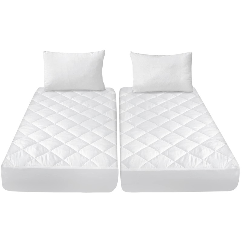 Split California King Mattress Protector Pad for Adjustable Beds, Absorbent