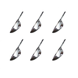 Candy Buffet Party Spoon Scoop Silver Color Plated Plastic Scoops | Buffet, Candy, Ice Cream Uses (12 Pack)