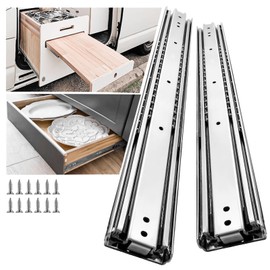 ZHUOJUN 1 Pair 150 lb Load Capacity Heavy Duty Drawer Slides 12 14 16 18 20 22 24 26 28 30 32 34 36 38 40 Inch Side Mount Ball Bearing Runner Full Extension Tool Box Rails Glide(Without Lock,34 inch)