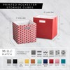 DII Polyester Cube Storage Collection Collapsible Hard Sided Bin, 13x13x13,