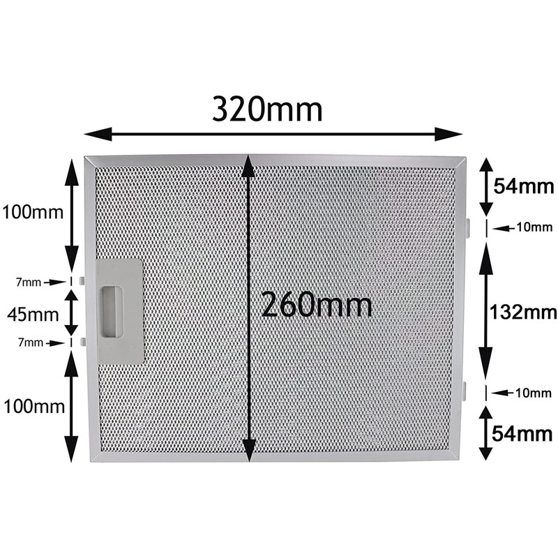 SPARES2GO Metal Mesh Filter compatible with Rangemaster Cooker Hood/Extractor Fan