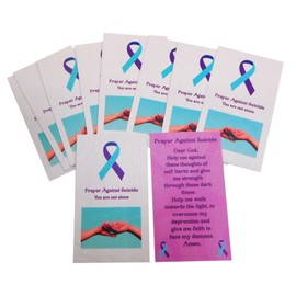 Westmon Works Prayer Against Suicide Holy Card Bulk Pack You Are Not Alone Protection Prayer for Anxiety and Depression, Set of 10