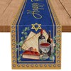 Happy Passover Table Runner Star of David Pesach Jewish Decorations