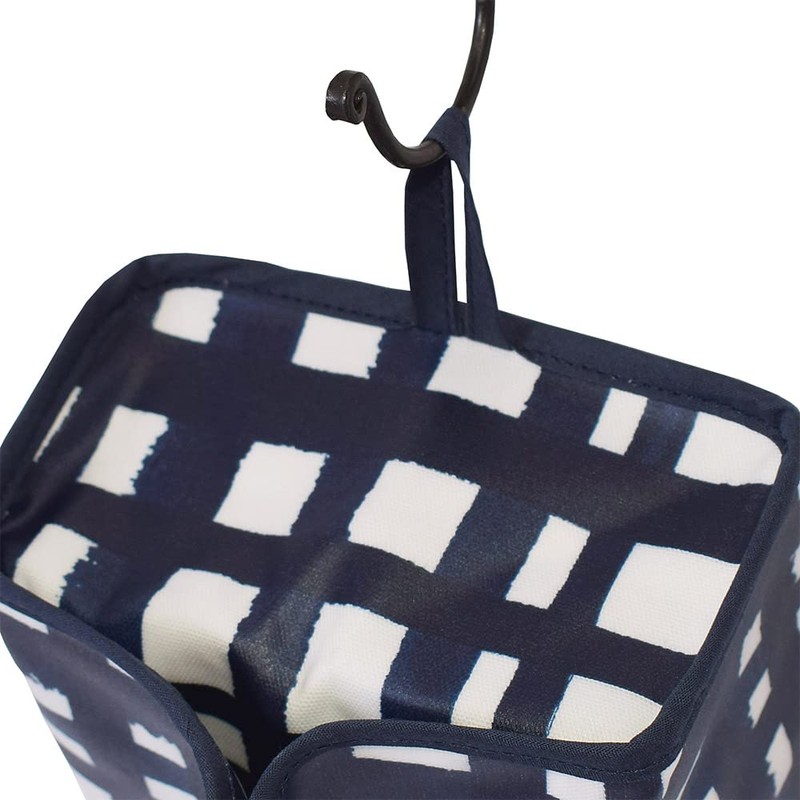 Style Decor W2502500 Tissue Case Cover Indigo Check