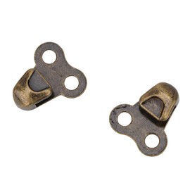 20Set Alloy Boot Lace Fittings, Hooks Fittings with Rivet, Lace Hooks with Rivet for Repair Hanging Camp Climbing (Wrap-Around Style)