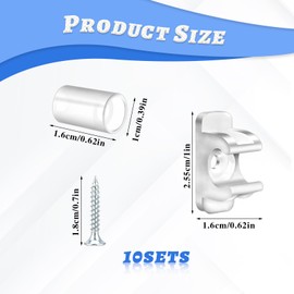 10 Pairs False Drawer Front Clips False Cabinet Front Clips with Screws, Reinforced Sink Tip Out Snap Sink Clips with Clear Storage Case for Cabinet Drawer Fronts Hardware Replace