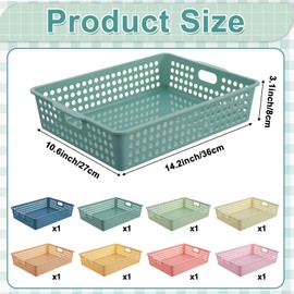 8 Pack Boho Plastic Turn in Paper Trays for Classroom Storage Bin Basket Organizers for School Teacher Supplies Classroom Office Home Organization and Storage Tray Holds 4A Paper File