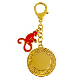 Isui Feng Shui Goods, Year of the Snake, Monkey Key Chain, Four Element Crosses, Zodiac Sign, Lucky Keychain, Lucky Charm, Car Key Chain, Stylish, multicolor +