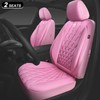 CAR PASS Piping Luxury PU Leather Car Seat Covers,Waterproof Anti