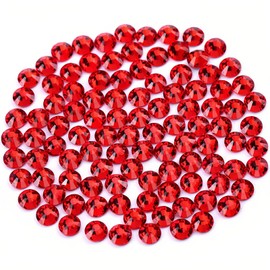 Novani Rhinestones 3000Pcs Flatback Crystal Round Loose Gemstones Glass Rhinestones for Crafts Makeup Nail Art Clothes Shoes DIY Decorations(SS6, 1.9-2.0mm,Light Siam)
