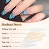 GlamRays 24pcs Blue Press On Nails Square Shape False Nails