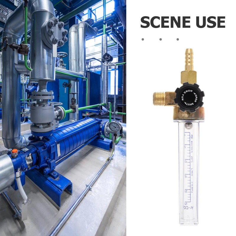 GLEAVI Flow Meter Adjustable Air Flow Meter Control Valve for