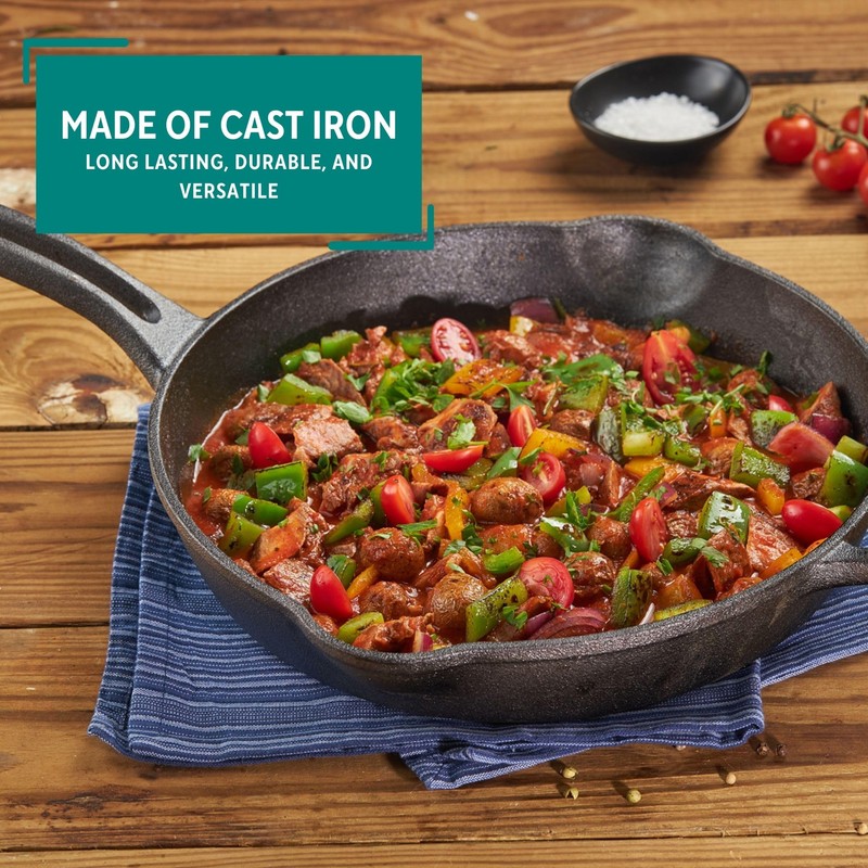 Mirro MIR-19052 10" Pre-Seasoned Ready to Use Round Cast Iron