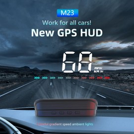 Yaouzicn M23 Car HUD GPS Speedometer - Real - Time MPH Display, Compass Navigation & Overspeed Alarm - HD Screen, USB Plug - and - Play, Universal Fit for All Vehicles