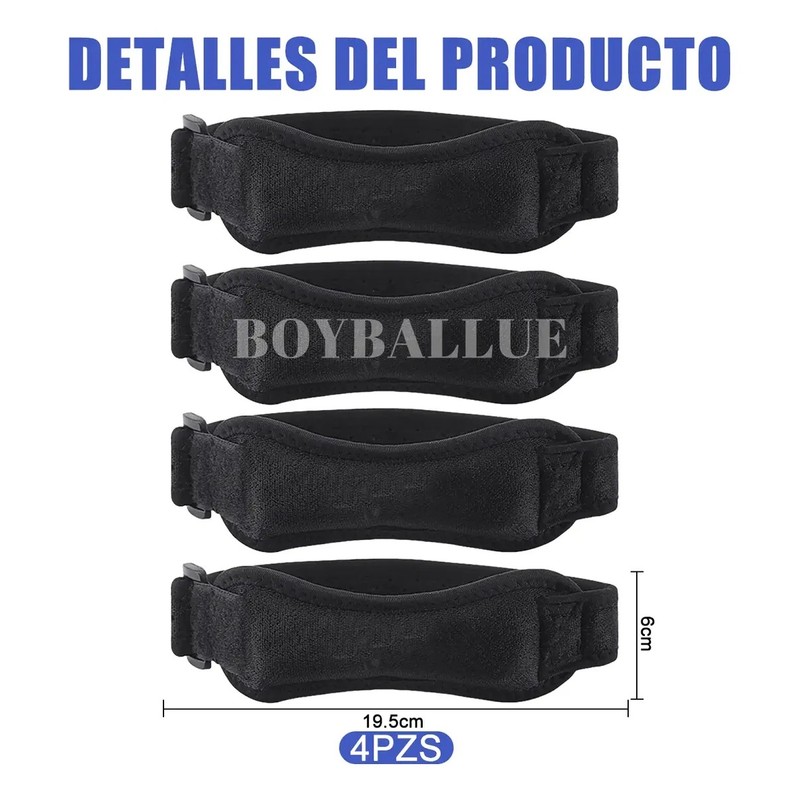 4pz Rodilleras Deportiva Compresión Ajustable De Gym Fitness