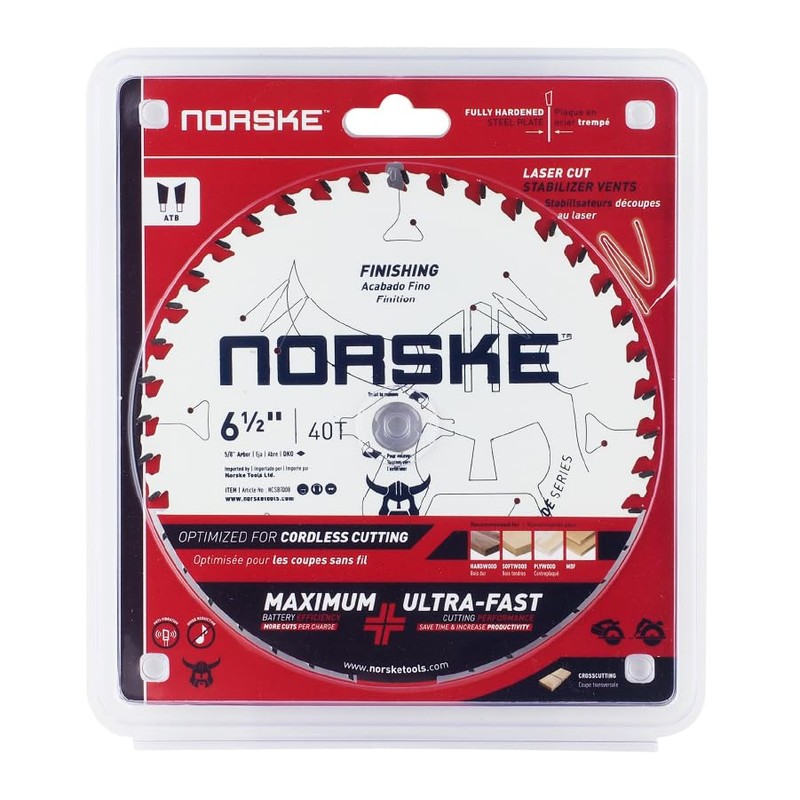 Norske Tools Thin Kerf Ultra Fast Crosscutting Saw Blade with