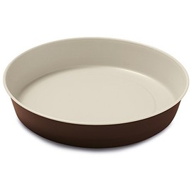 Guardini, Tortiera liscia Ø 28 cm, Fondo salvagoccia, Acciaio con rivestimento antiaderente, Crema e Cioccolato, Made in Italy, Linea Bon Ton