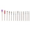20 Holes 14pcs Nail Grinding Head Holder Manicure Pedicure Bits