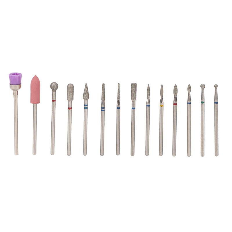 20 Holes 14pcs Nail Grinding Head Holder Manicure Pedicure Bits
