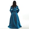 BLESSUME Gothic Renaissance Women Hooded Dress (Blue, 2XL)