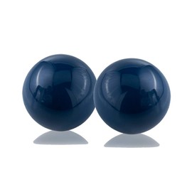 Modern Day Accents 4384T Bola Classic Blue Sphere, Aluminum, Filler, Orbs Decorative Balls, Tabletop Modern Decor, Decorative Balls for Centerpiece Bowls, Home Office, Decor, 3-inch Set of 2 Balls