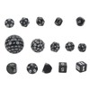 15Pcs Polyhedral Dice Set Acrylic D3 to D100 Table Gaming