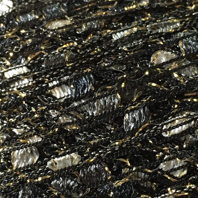 Socialite Glitz Ladder Ribbon Yarn Dark Horse Beautiful #A107 Black