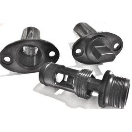 Boatwise Safety Drain Plug (Black Plastic, 1 inch)