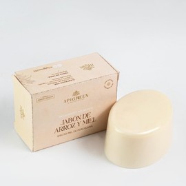 Apigreen Jabón Exfoliante y Aclarante de Arroz y Miel - Limpieza Profunda con Propiedades Iluminadoras Naturales - Suavidad y Renovación para Todo Tipo de Piel