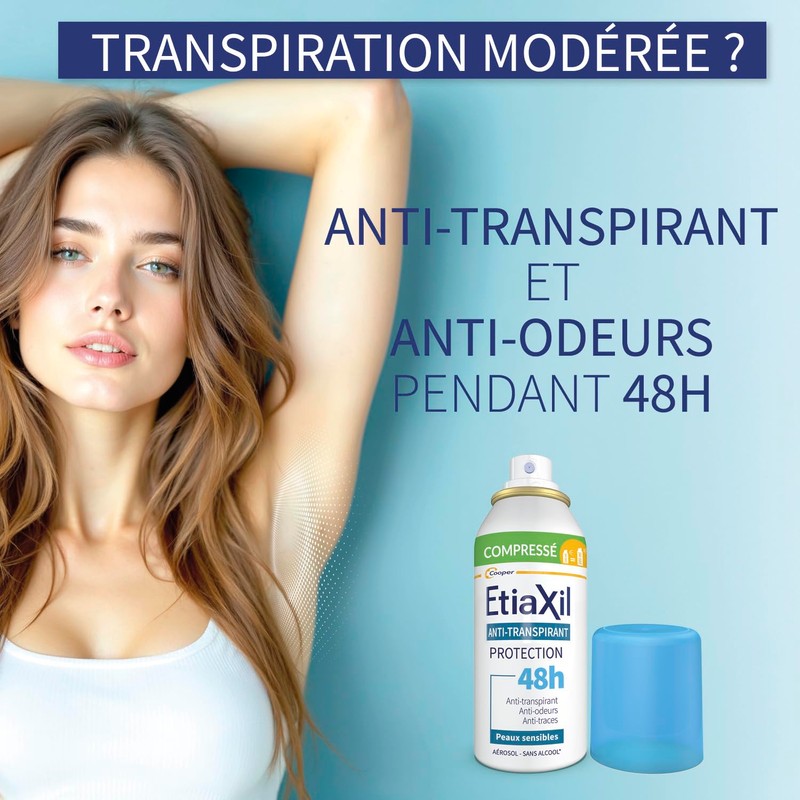 ETIAXIL Antiperspirant - Moderate Sweating - Armpits - Compressed -