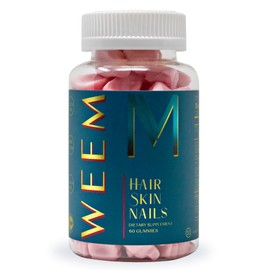 WEEM Gomitas para el cabello, la piel y las uas, apoya el cabello saludable, vitaminas de biotina vegana para mujeres y hombres que apoyan el...      