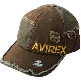 Avilex Ripped Remake Low Cap, 6 Panels, Full Cap, Baseball Cap, Cotton Cap, Hat, Cap, Men's, Black, All Seasons, Deep, Spring, Summer, (01) khaki