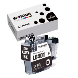 HI-VISION HI-YIELDS Compatible LC401 (Black Only) Ink Cartridge Used for Brother MFC-J1010DW MFC-J1012DW MFC-J1170DW Printers, (Total 1- Black Pack)