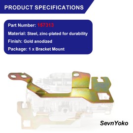 157313 Throttle & Kickdown Cable Bracket Compatible with Edelbrock Performer, Thunder AVS, Quadrajet Carburetors - Fits TH350, 700-R4, 200-4R Trans - Zinc-Plated Steel