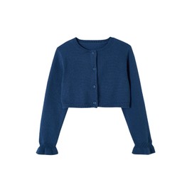 Vertbaudet Girls' Bolero Oeko-Tex, blue