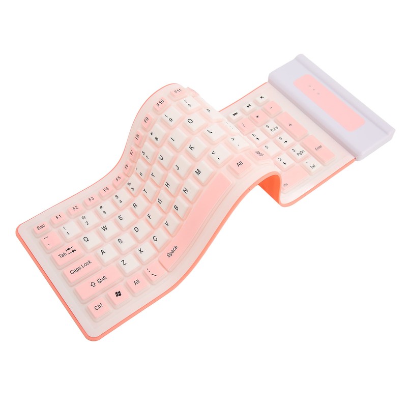 Silicone Keyboard 107 Keys Waterproof Dustproof Folding Two Colors 2.4G