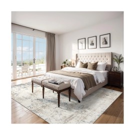 PLHXFR Area Rugs 9x12 Living Room - Washable Rug Modern Abstract Soft Large Neutral ...