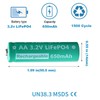 PTIJPOW AA 3.2V LiFePo4 650mAh Solar Battery, AA 3.2V Lithium