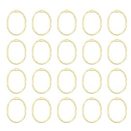 PATIKIL Open Bezels for Resin, 30 Pcs Alloy Hollow Oval Open Back Frame Pendants for Craft DIY Making and Crafting, Gold Tone