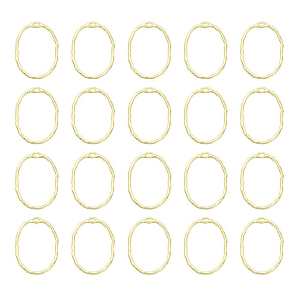 PATIKIL Open Bezels for Resin, 30 Pcs Alloy Hollow Oval