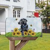 YINENA Sunflower Black Labrador Dog Mailbox Cover Magnetic Standard Size