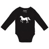 huuraa Baby Bodysuit Horse Silhouette Unisex Long Sleeve Romper Size