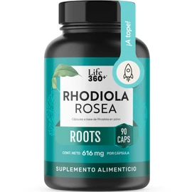 LIFE 360+ Rhodiola Rosea | 90 Cápsulas | 616 mg c/u | 45 Porciones | Suplemento Alimenticio a Base de Raíz Rhodiola Rosea en polvo | Tomar 2 cápsulas al día